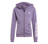 ADIDAS Sportswear Kids Unisex Essentials Linear Logo Full-Zip Hoodie - Purple - Size 9-10Y