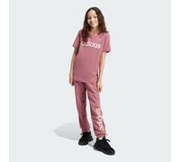 adidas Sportswear Kids Unisex Essentials Linear Logo Pants - Red Cotton - Size 11-12Y