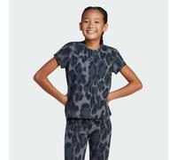 adidas Sportswear Kids Unisex Future Icons Allover Print Tee - Dark Grey Cotton - Size 14-15Y