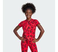 adidas Sportswear Kids Unisex Future Icons Allover Print Tee - Red Cotton - Size 11-12Y