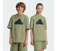 ADIDAS Sportswear Kids Unisex Future Icons Logo Piqué Tee - Green Cotton - Size 7-8Y