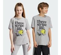 ADIDAS Sportswear Kids Unisex Positivity Table Graphic Tee - Light Grey Cotton - Size 9-10Y