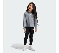 ADIDAS Sportswear Kids Unisex Sweatshirt and Leggings Set - Grey Recycled Material - Size 3-4Y