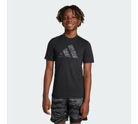 adidas Sportswear Kids Unisex Training Essentials Camo-Print Tee - Black - Size 15-16Y