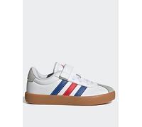 adidas VL Court 3.0 Hook and Loop Shoes Kids, FTWR White/Team Royal Blue/Better Scarlet, 12 UK Child