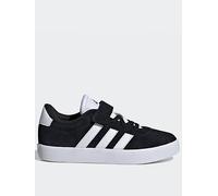 adidas Sportswear Kids Unisex VL Court 3.0 Velcro Trainers, Core Black White/Core Black, Size 12 Younger Core Black White/Core Black