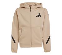 ADIDAS Sportswear Kids Unisex Z.N.E. Full-Zip Hooded Track Jacket - Beige - Size 13-14Y