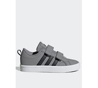 adidas Sportswear Kid's Vs Pace 2.0 Velcro Trainers - Grey/black, Grey Three/Core Black, Size 2 Older Grey Three/Core Black