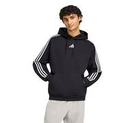 adidas Sportswear Mens 3 Stripe Fleece Hoodie, Black, Size S, Men Black
