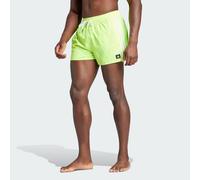 adidas Men's 3-Stripes CLX Very-Short-Length Swim Shorts, Lucid Lemon/White, M