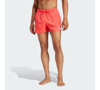 adidas Sportswear Mens 3-Stripes Swim Shorts 3-Inch - Red Recycled Material - Size Small