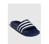 adidas Unisex Adilette Aqua Slides, Dark Blue/Cloud White/Dark Blue, 10 UK