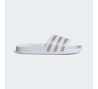 adidas Sportswear Mens Adilette Aqua Slides - White & Silver - Size UK 13