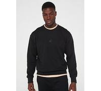 adidas Sportswear Mens All Season French Terry Crew Sweatshirt - Black, Black, Size Xl, Men Black