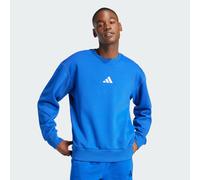 adidas Sportswear Mens ALL SZN Fleece Graphic Sweatshirt - Indigo Blue Cotton - Size Medium