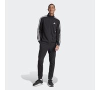 adidas Sportswear Mens Basic 3-Stripes Fleece Track Suit - Black Cotton - Size X-Small