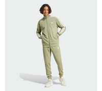adidas Sportswear Mens Basic 3-Stripes French Terry Track Suit - Green Cotton - Size X-Small