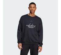 adidas Sportswear Mens Brand Love French Terry Sweatshirt - Black Cotton - Size Large