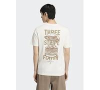 adidas Men's Burger Flavor Graphic Shirt, Off White, M