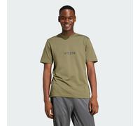 adidas Sportswear Mens Camo Linear Graphic Tee - Khaki Cotton - Size Medium