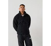 adidas Sportswear Men's City Tech High Pile Fleece Full-Zip, Black, Size M, Men Black
