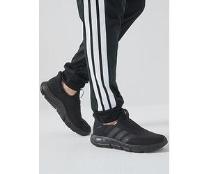 adidas Sportswear Mens Cloudfoam Flex Lounge Rapidfit Slip-on Trainers, Black, Size 9, Men Black