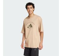adidas Sportswear Mens Codes Doodle Scooter Graphic Tee - Brown Cotton - Size X-Small