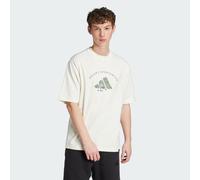 ADIDAS Sportswear Mens Codes Doodle Scooter Graphic Tee - Off-White Cotton - Size X-Large