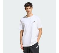ADIDAS Sportswear Mens COFFEE CAFE CHEESECAKE GRAPHIC T-SHIRT - White - Size Large