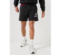 adidas Men's Seasonal Essentials Collegiate Fleece Shorts, Black/Off White, L