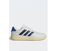 adidas Men's COURTBLOCK Shoes, Crystal White/core Black/Team Royal Blue, 7 UK