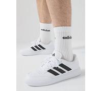 adidas Sportswear Mens Courtblock Trainers, Ftwwht/Cblack/Ftwwht, Size 6, Men Ftwwht/Cblack/Ftwwht