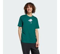 adidas Sportswear Mens Earth Day Graphic Tee - Forest Green Cotton - Size Medium