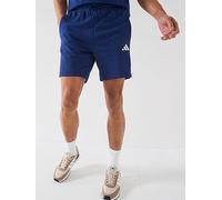 adidas Men's Essential Three Stripes French Terry Short, Dark Blue/White, M