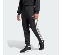 ADIDAS Sportswear Mens Essential 3-Stripes French Terry Pants - Black/White - Size X-Small