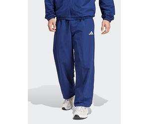 adidas Sportswear Men's Essential Small Logo Woven Open Hem Pants, Dark Blue/White, Size L, Men Dark Blue/White