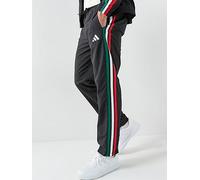 adidas Men's Essentials 3 Stripes Woven Open Hem Trackpants, Black/Team Dark Green/White/Better Scarlet, M