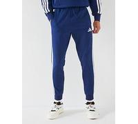 adidas Sportswear Mens Essentials 3-stripe Fleece Joggers, Dark Blue/White, Size M, Men Dark Blue/White