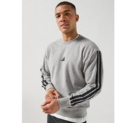 adidas Essentials 3-Stripes Fleece Sweatshirt Mens L Grey