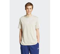adidas Sportswear Mens Essentials 3-Stripe Single Jersey T-Shirt - Wonder Alumina/White, Wonder Alumina/White, Size S, Men Wonder Alumina/White
