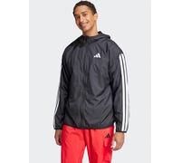 adidas Men's Essentials Stripes Lightweight Mesh Lined Windbreaker L Black