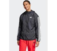 adidas Men's Essentials Stripes Lightweight Mesh Lined Windbreaker S Black