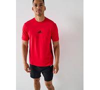 adidas Sportswear Men's Essentials 3-Stripes T-Shirt, Pure Ruby/Black, Size S, Men Pure Ruby/Black