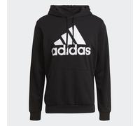 ADIDAS Sportswear Mens Essentials Big Logo Hoodie - Black/White Cotton - Size Small