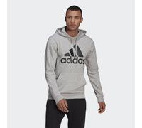 ADIDAS Sportswear Mens Essentials Big Logo Hoodie - Light Grey Cotton - Size Large