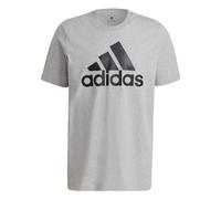 adidas Sportswear Mens ESSENTIALS BIG LOGO TEE - Light Grey Cotton - Size Small