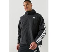 adidas Men's Essentials CLIMAPROOF 3 Stripes Hooded Jackets, black, XL