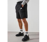adidas Sportswear Men's Essentials Feel Cozy Fleece Cargo Short, Black, Size S, Men Black