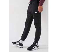 adidas Sportswear Mens Essentials Feelcozy Fleece Cargo Joggers, Black/White, Size Xs, Men Black/White