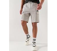 adidas Sportswear Men's Essentials Feelcozy Fleece Cargo Shorts, Medium Grey Heather, Size L, Men Medium Grey Heather
